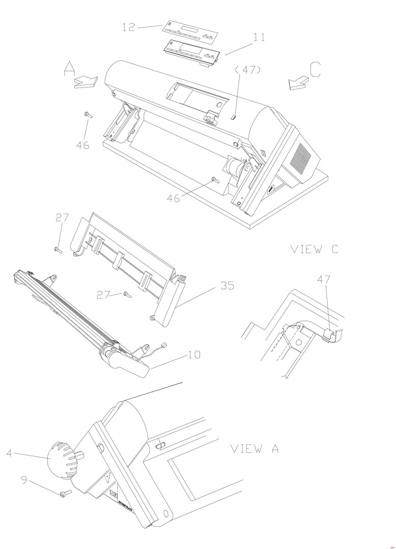 Parts diagram - IBM Infoprint 4247-L03 Parts