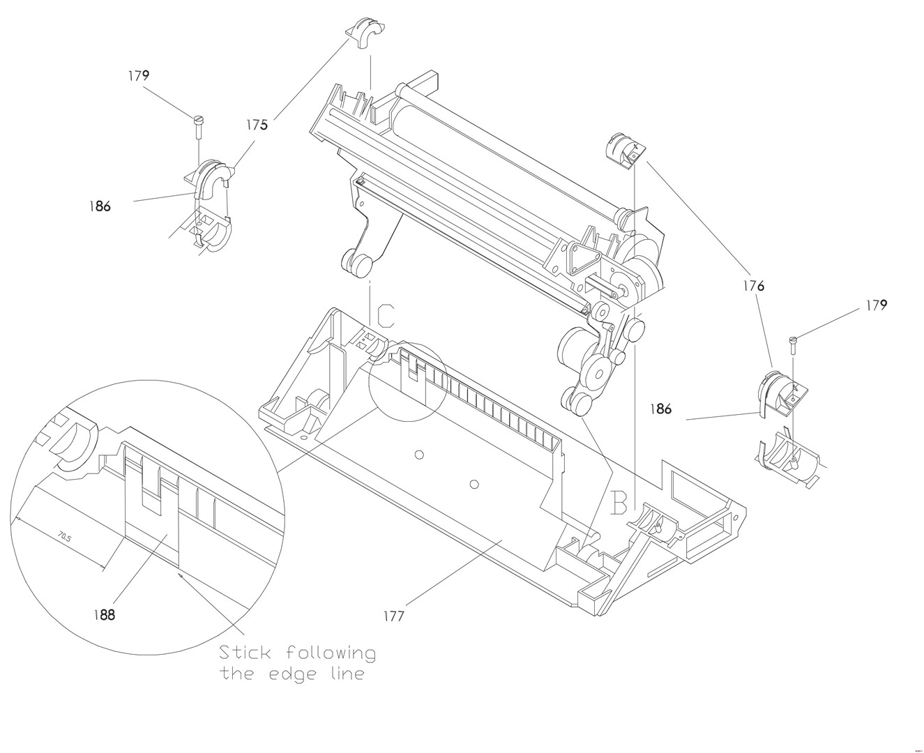 Parts diagram - IBM Infoprint 4247-L03 Parts