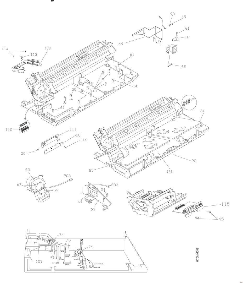 Parts diagram - IBM Infoprint 4247-L03 Parts