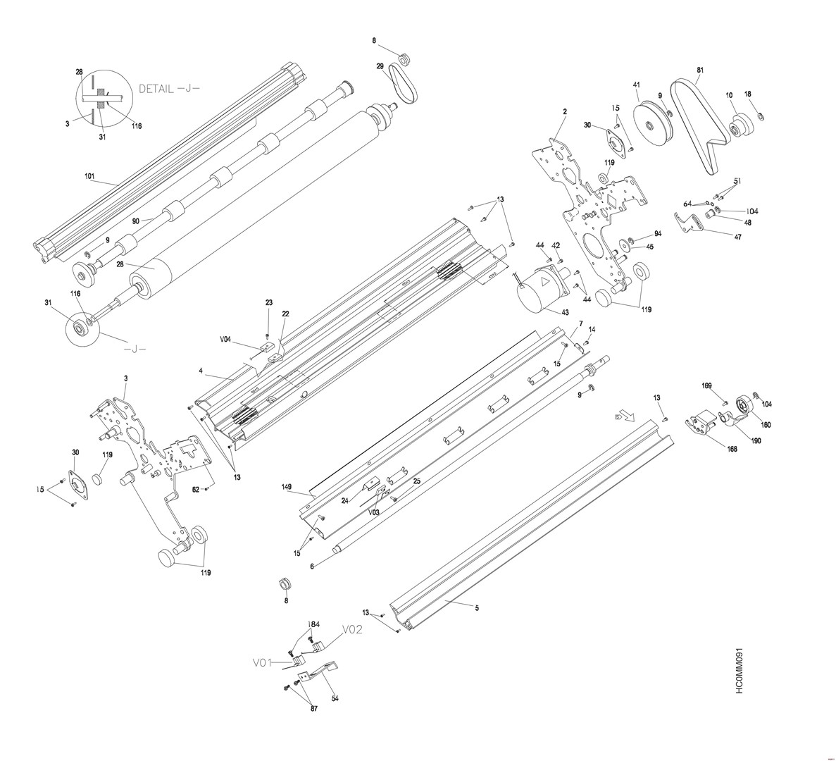 Parts diagram - IBM Infoprint 4247-L03 Parts
