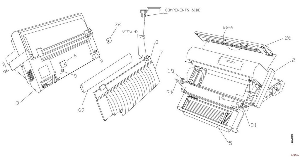 Parts diagram - IBM Infoprint 4247-X03 Parts