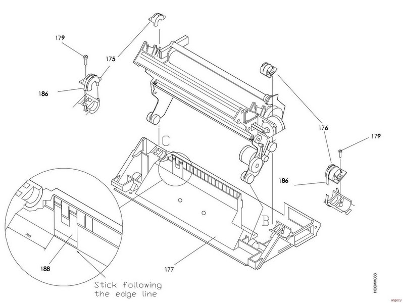 Parts diagram - IBM Infoprint 4247-X03 Parts