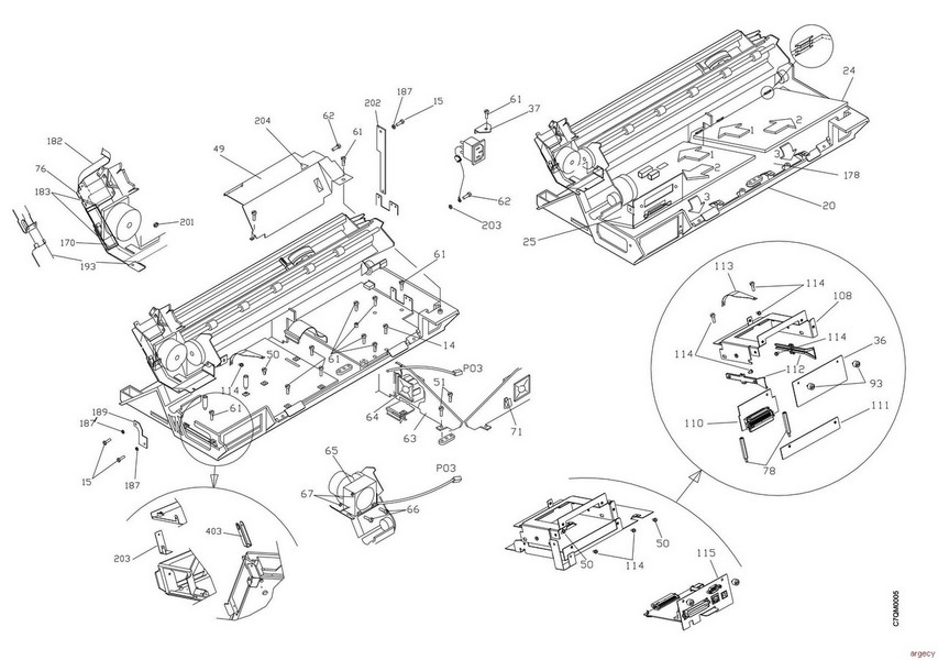 Parts diagram - IBM Infoprint 4247-X03 Parts