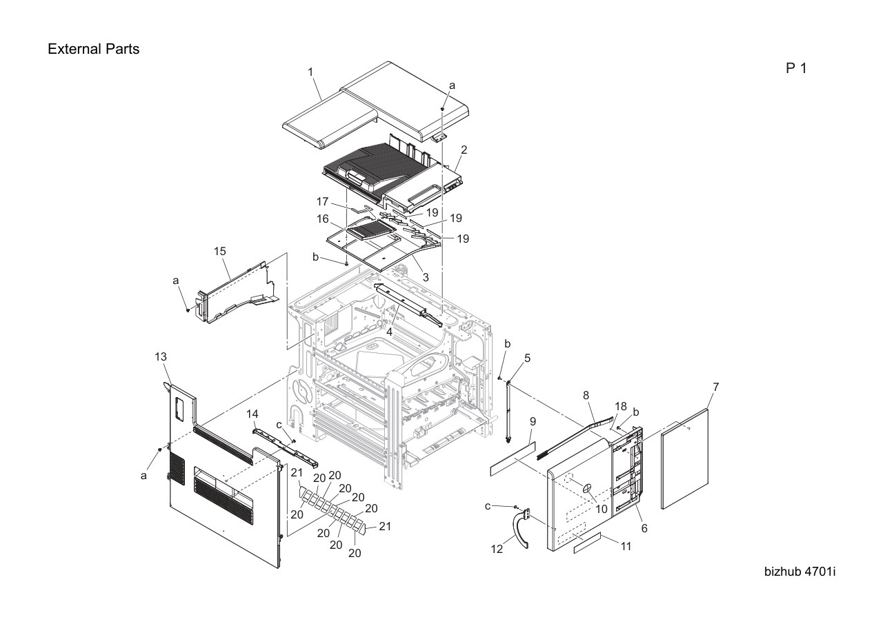 Konica Bizhub 4701i Parts