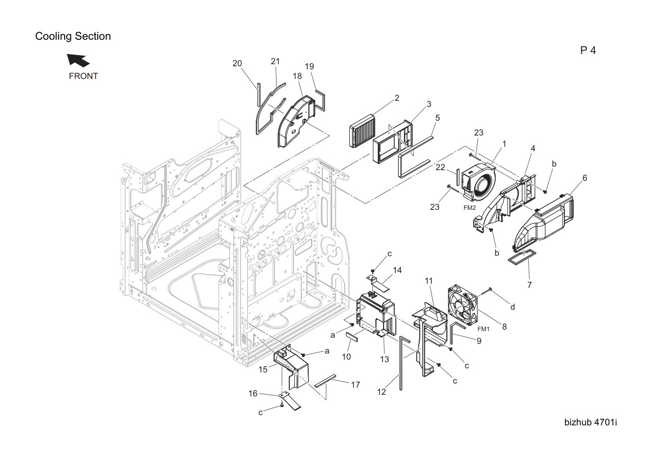Konica Bizhub 4701i Parts