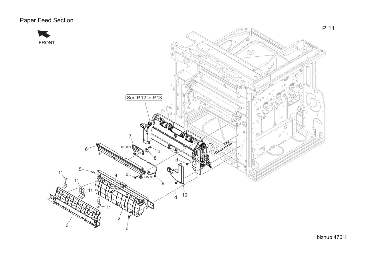 Konica Bizhub 4701i Parts