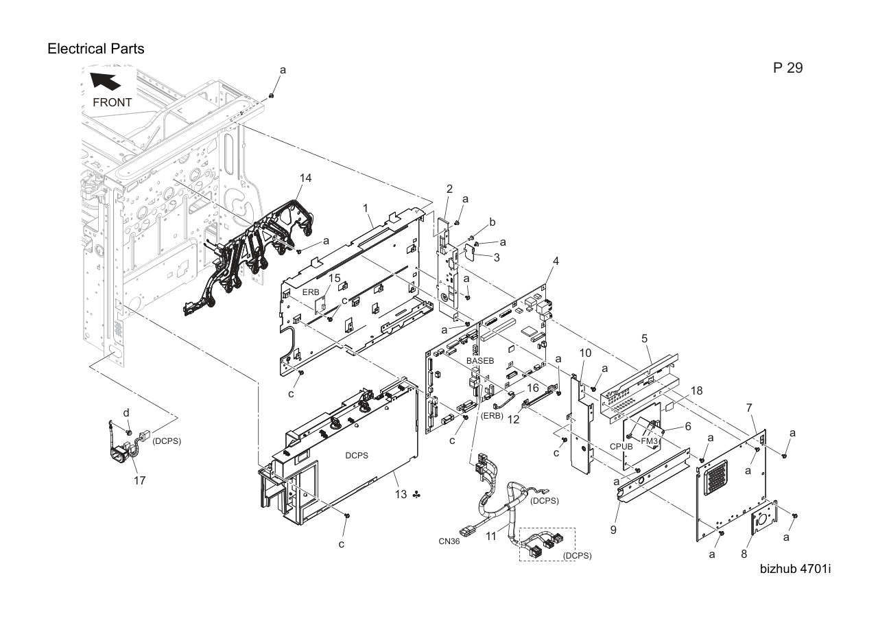 Konica Bizhub 4701i Parts