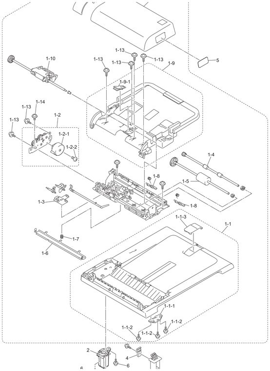 DCP-9010CN ADF Parts Diagram