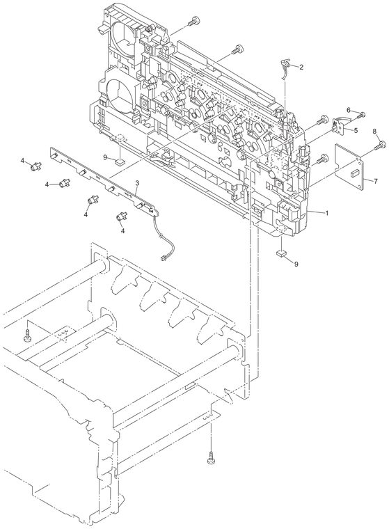 DCP-9010CN Frame R Unit Parts Diagram