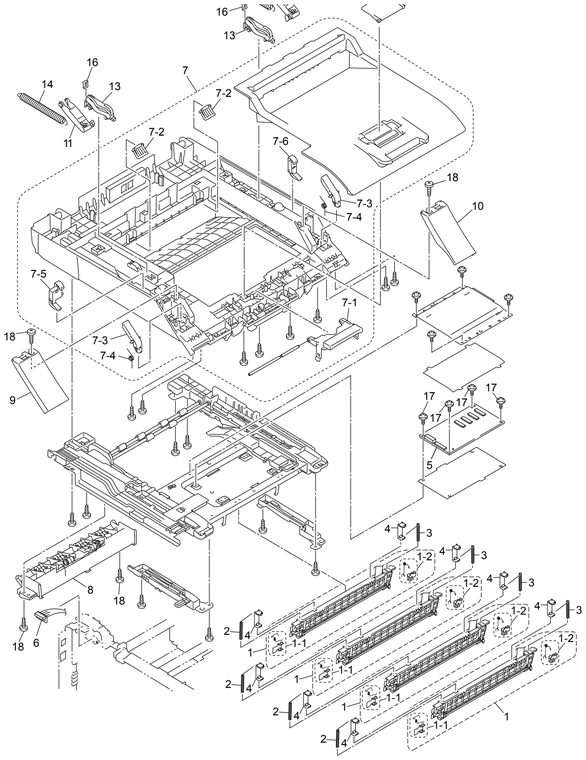 DCP-9010CN LED Joint Cover Parts Diagram