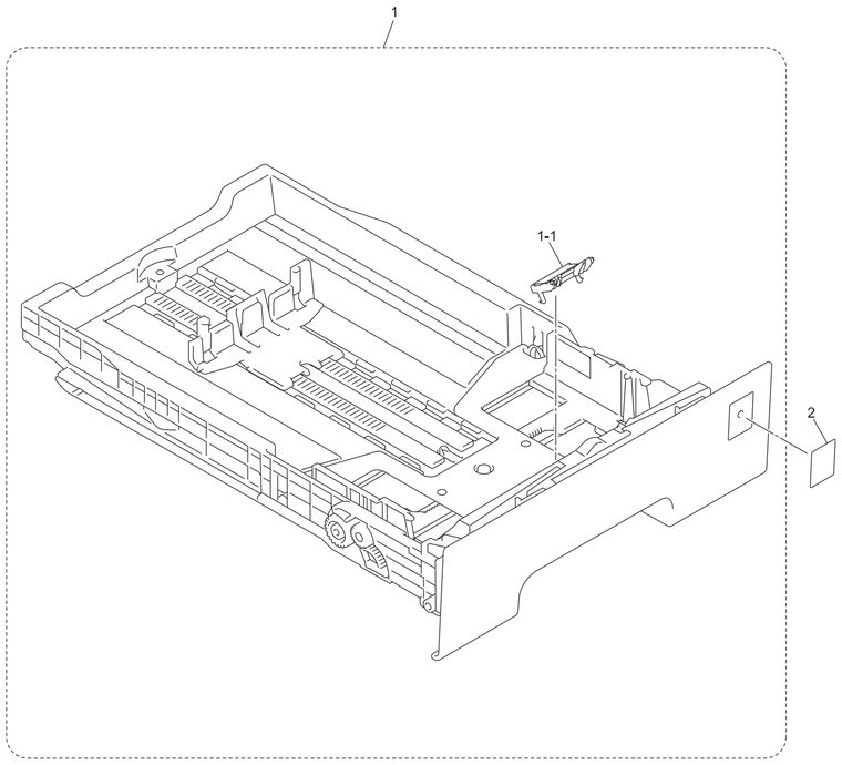 DCP-9010CN Paper Tray Parts Diagram