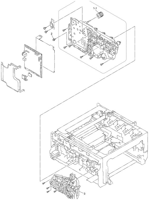 DCP-9015CDW Frame L & Drive Unit Parts Diagram