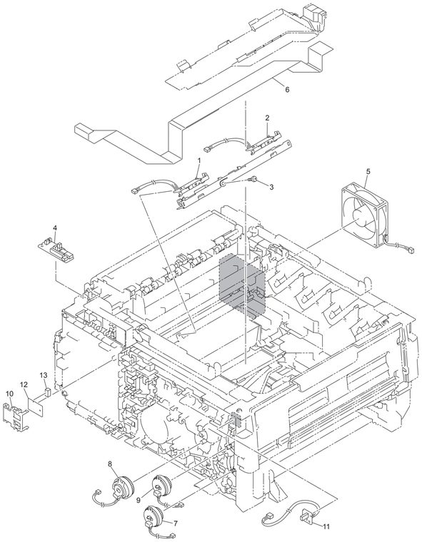DCP-9015CDW Frame Parts Diagram