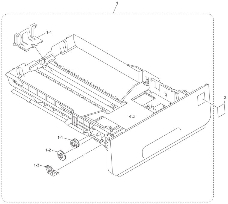 DCP-9015CDW Paper Tray Parts Diagram