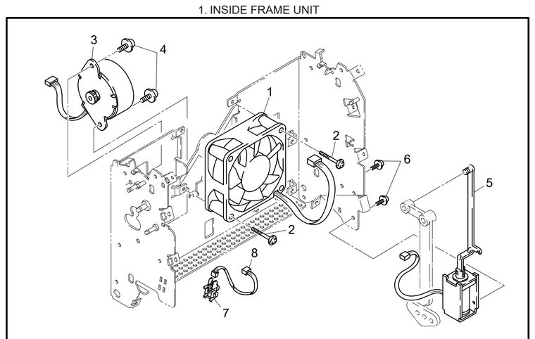 Brother DX2000 inside frame