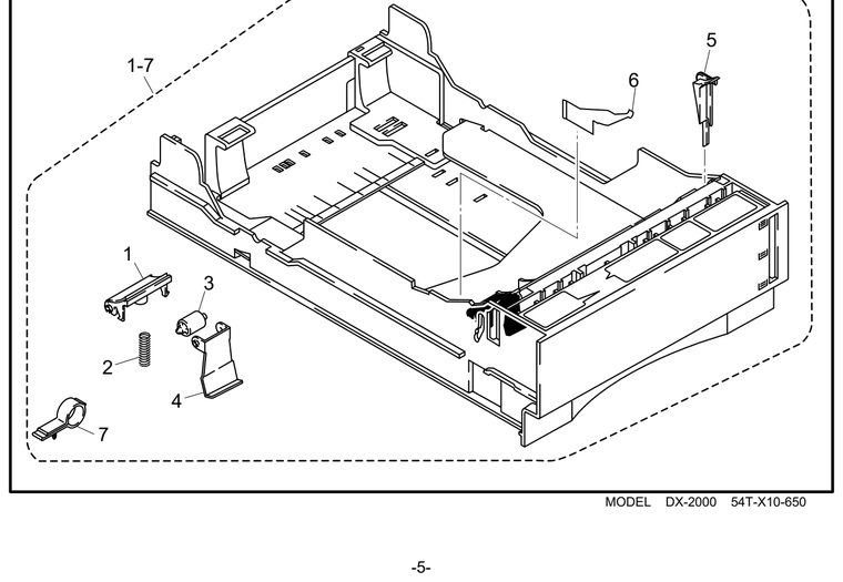 Brother DX2000 paper tray