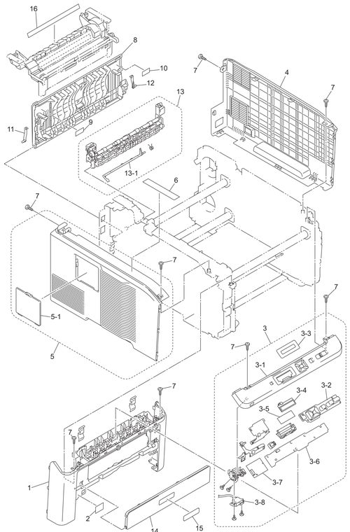 HL3040 Covers & Labels Parts Diagram