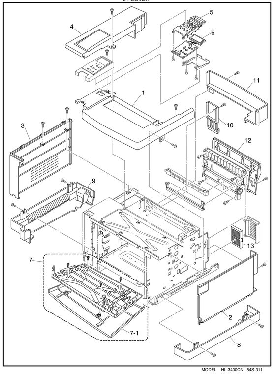 Brother HL3400 cover