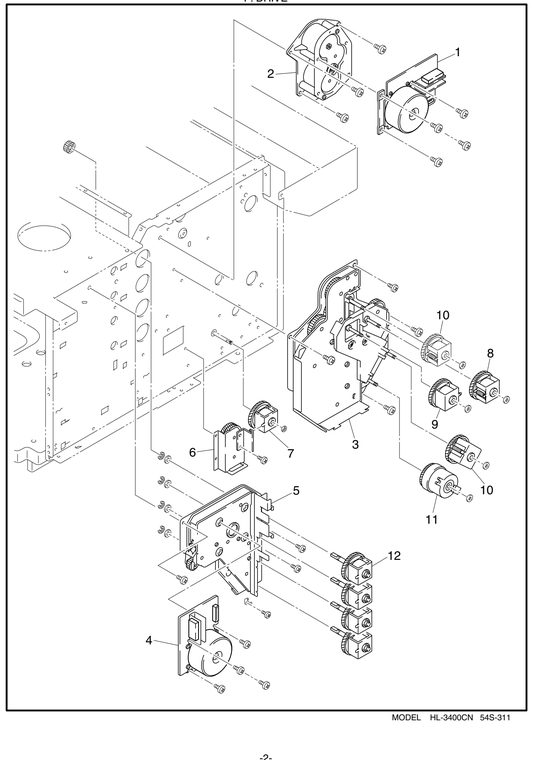 Brother HL3400 drive