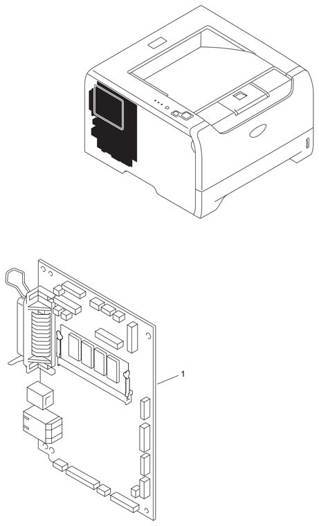Brother HL5340 main pcb