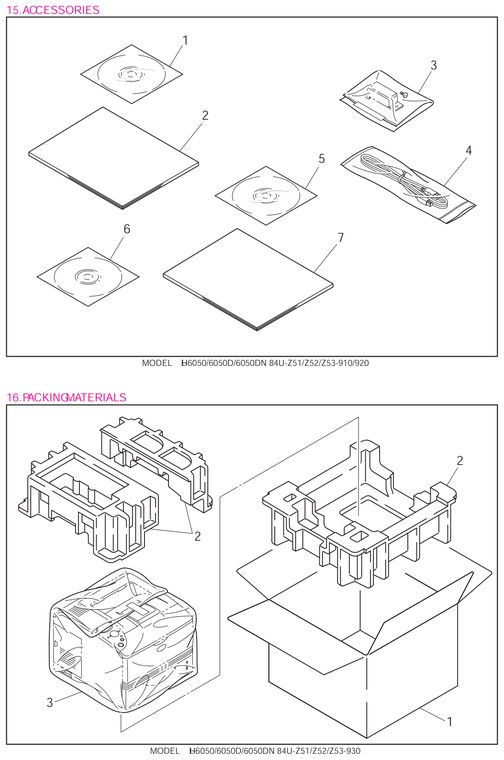 HL6050 Accessories Parts Diagram
