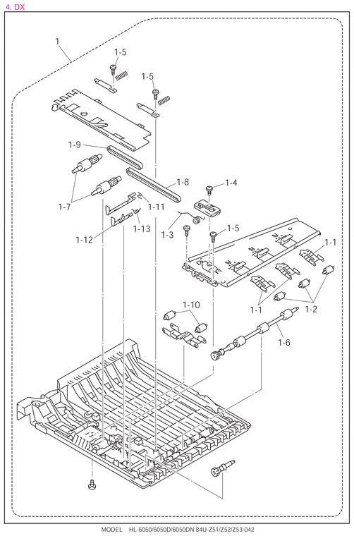 HL6050 Dx Parts Diagram