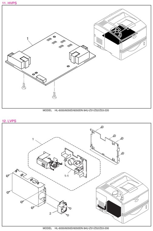 HL6050 Hvps Parts Diagram