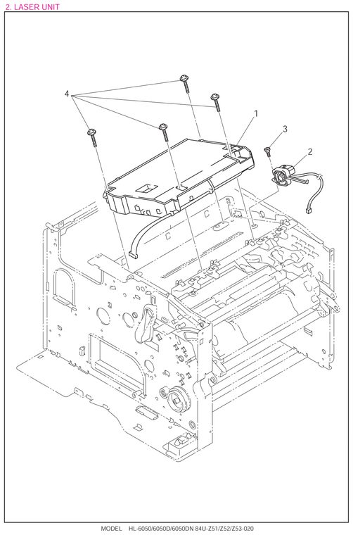 HL6050 Laser Unit Parts Diagram