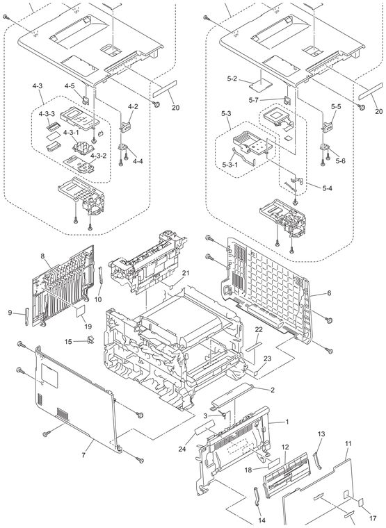 HL-L8250CDN Covers & Labels Parts Diagram