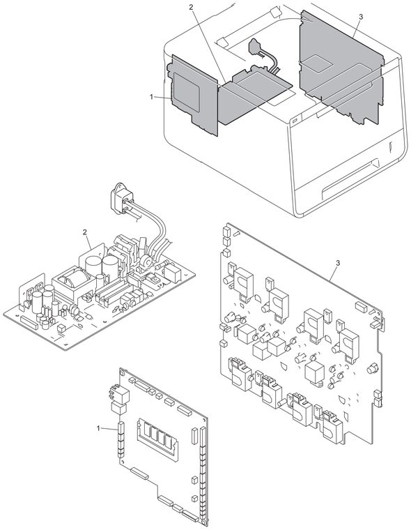 HL-L8250CDN PCB Parts Diagram