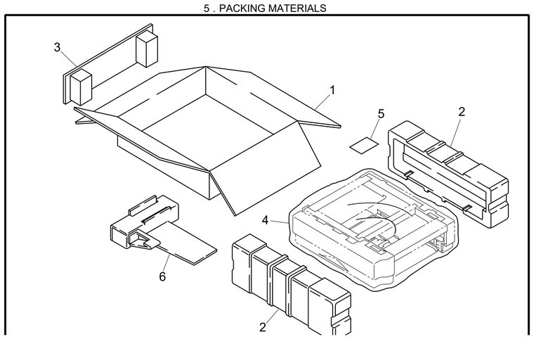 LT-2000 Packing Materials Diagram