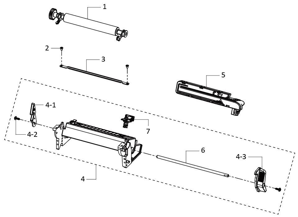 TSC MB241 Print Engine Lower Mechanism Assembly