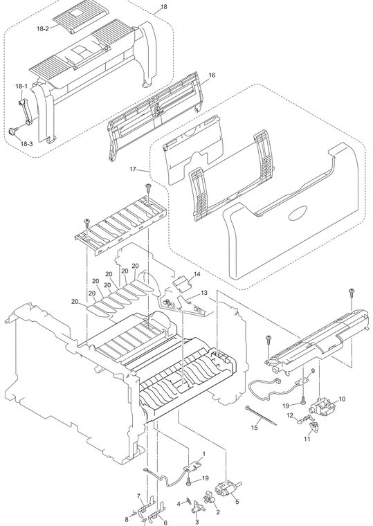 MFC8870 Paper Feeder Parts Diagram