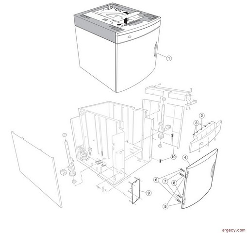 Parts diagram - Lexmark 2000-sheet Hi-Cap Drawer T64x Parts