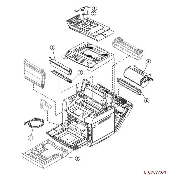 Parts diagram - Lexmark X500 & X502 Parts