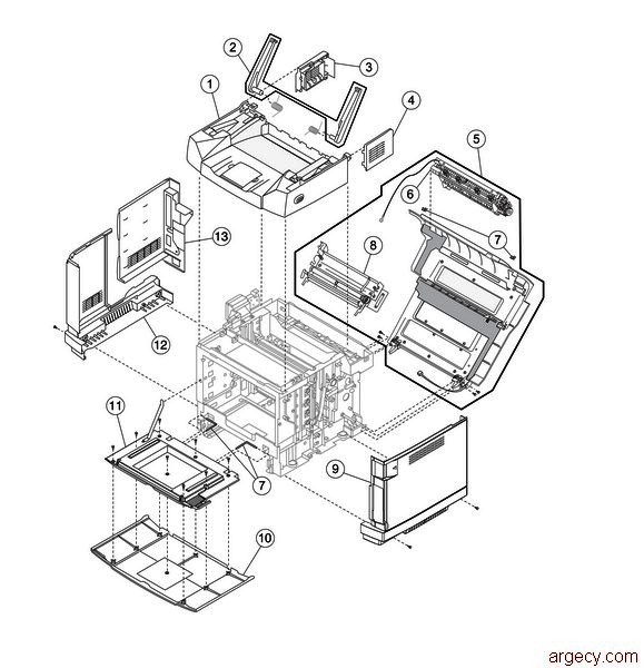 Parts diagram - Lexmark X500 & X502 Parts