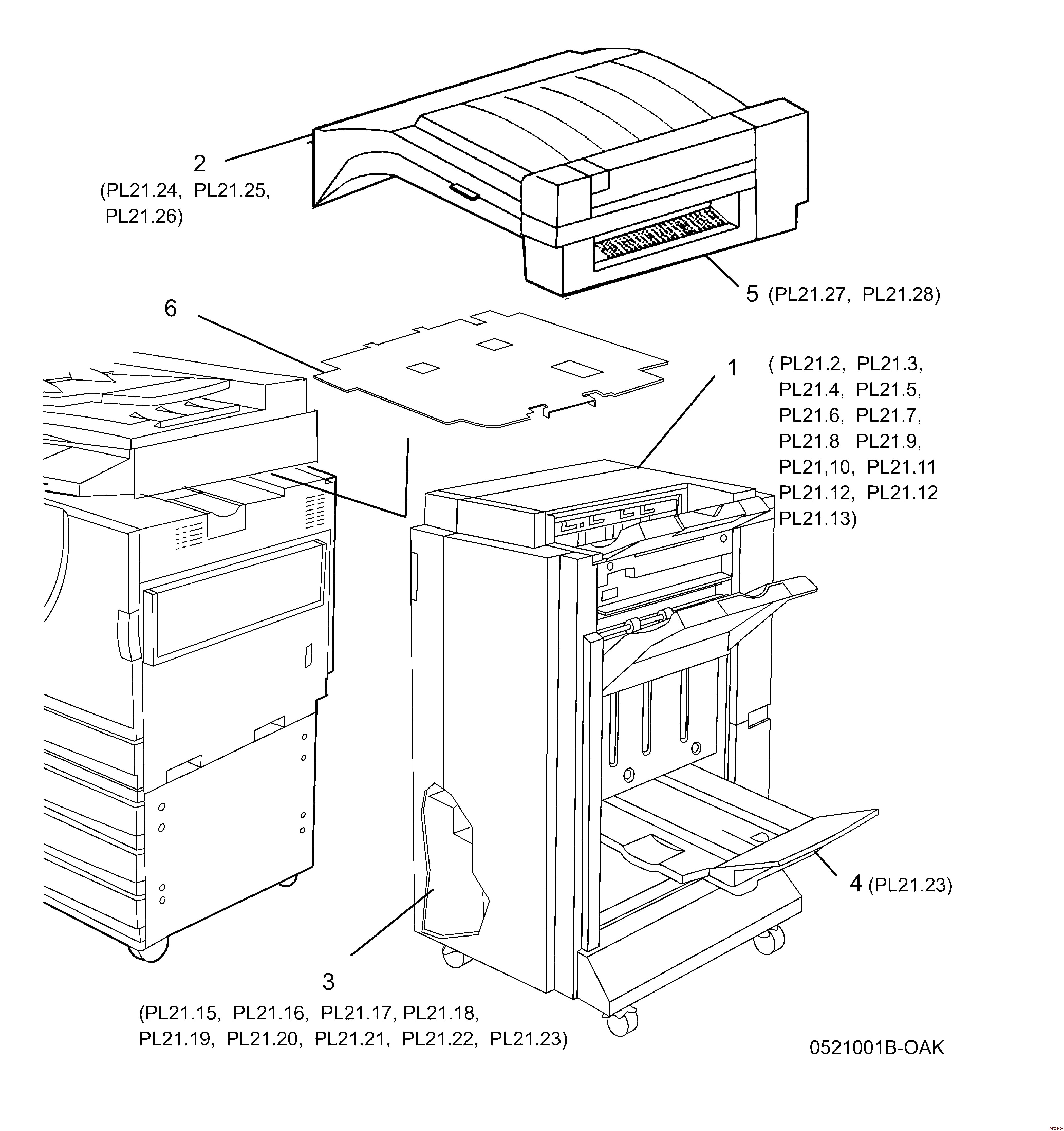 Xerox Finisher Parts 7525-7530-7535-7545-7556-7800-7830-7835
