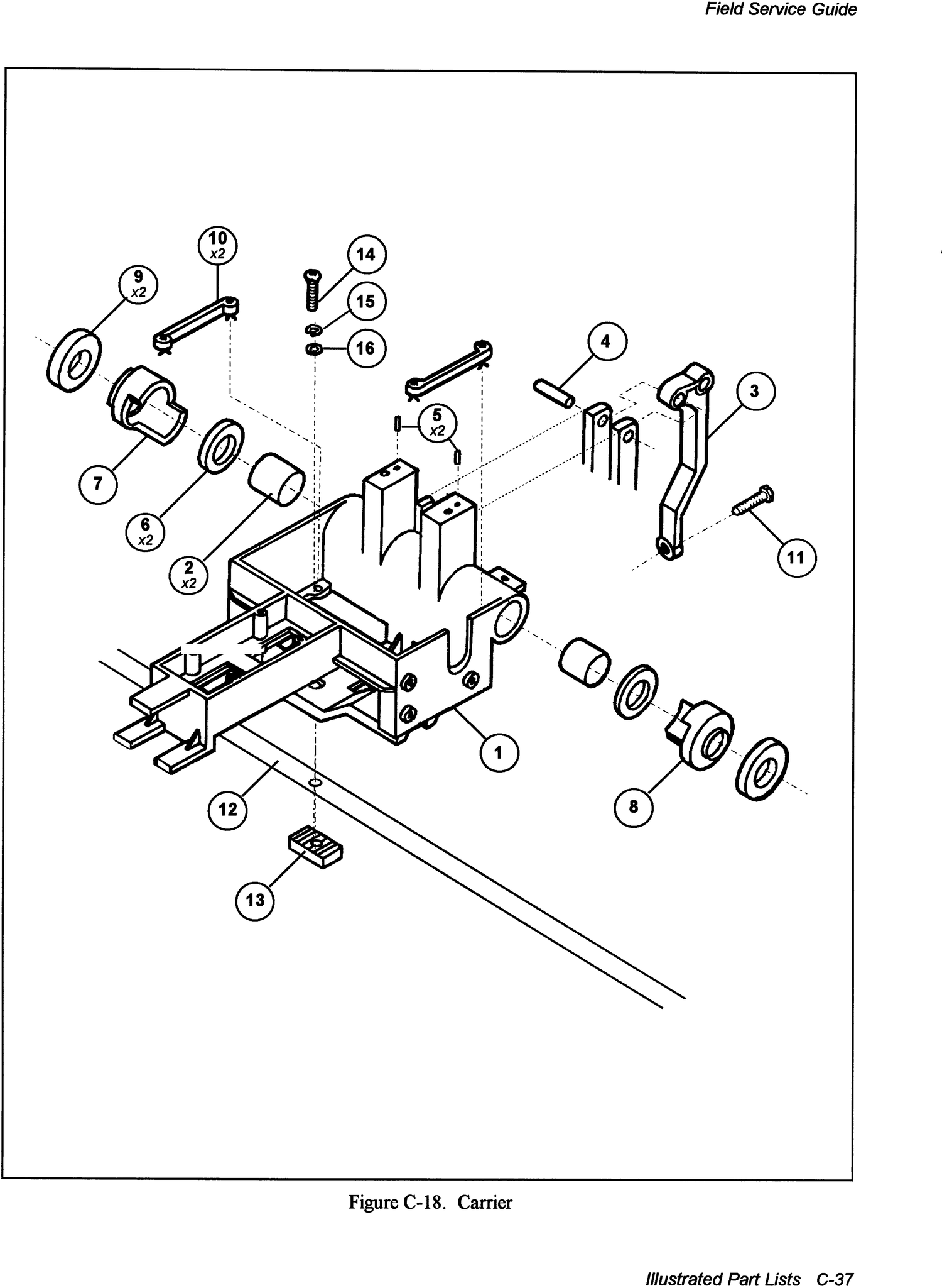 AMT 6310 6350 Carrier exploded parts diagram