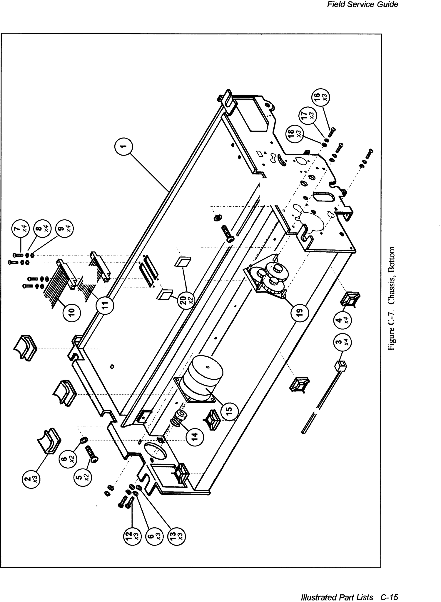 AMT 6310 6350 Chassis, bottom exploded parts diagram