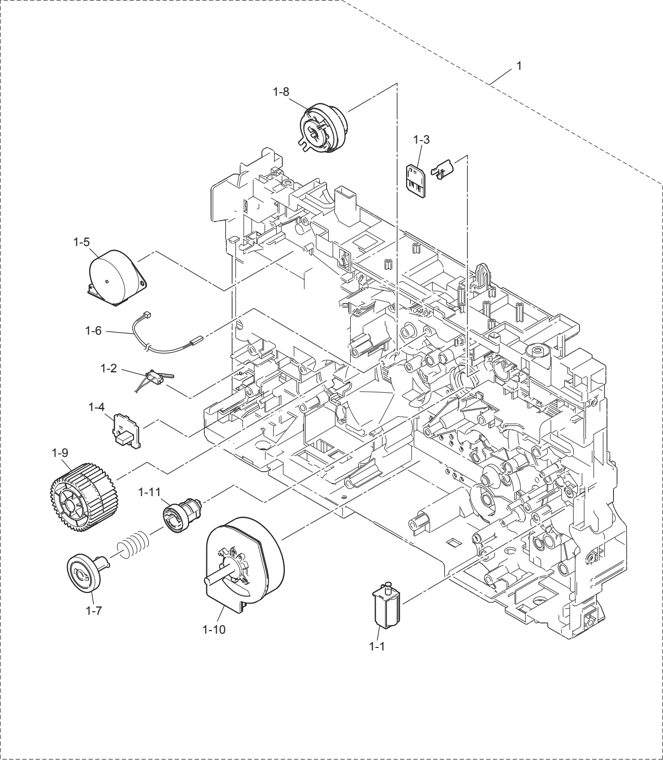1. FRAME L DRIVE & DRIVE UNIT parts diagram - Brother MFC-L6900DW Parts