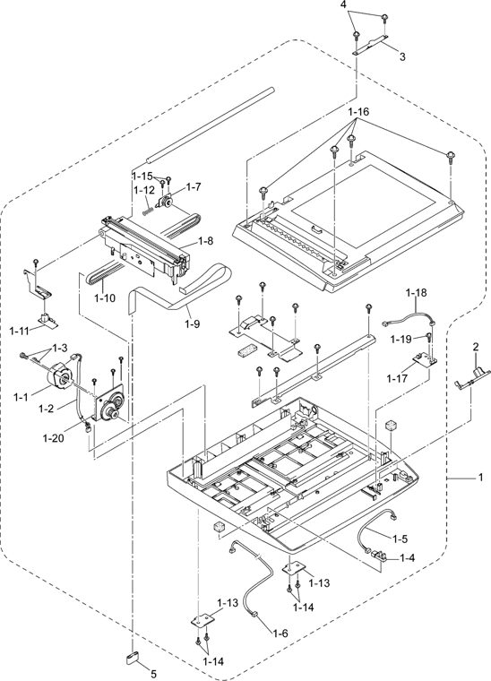 2. SCANNER UNIT parts diagram - Brother MFC9100C Parts