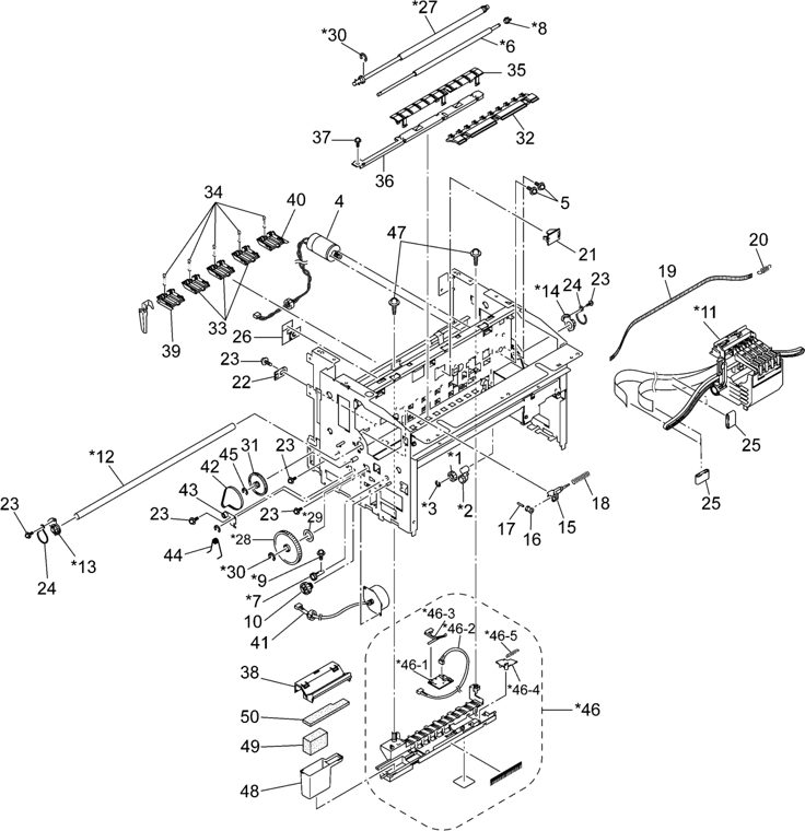 3. MAIN CHASIS parts diagram - Brother MFC9100C Parts