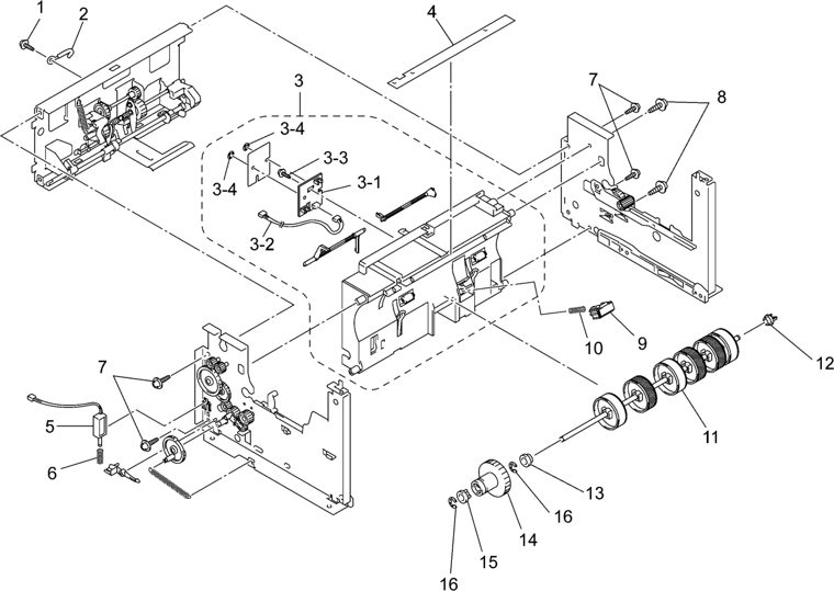 4. PAPER TRANSPORT parts diagram - Brother MFC9100C Parts