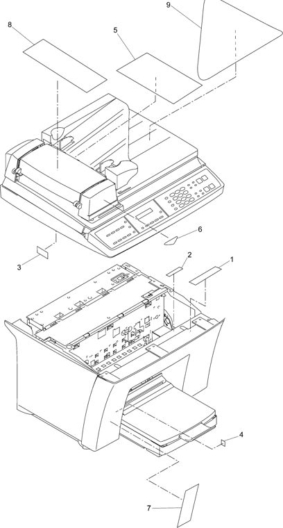 8. LABEL parts diagram - Brother MFC9100C Parts