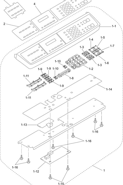 9. CONTROL PANEL parts diagram - Brother MFC9100C Parts