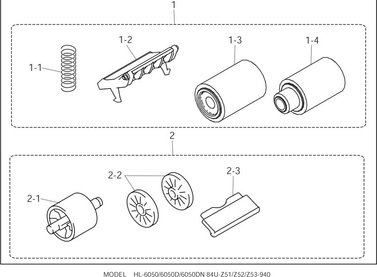 17. PERIODICAL MAINTENANCE PARTS parts diagram - Brother HL 6050D 6050DN 6050DW Parts