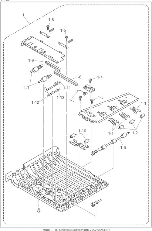 4. DX parts diagram - Brother HL 6050D 6050DN 6050DW Parts