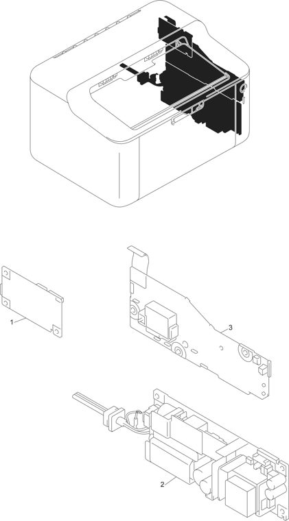 7. PCB parts diagram - Brother HL-1210W 1211W 1212W 1218W 1222W Parts