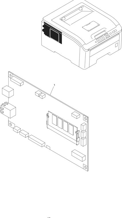 10. MAIN PCB parts diagram - Brother HL-3040CN HL-3045CN HL-3070CW HL-3075CW Parts
