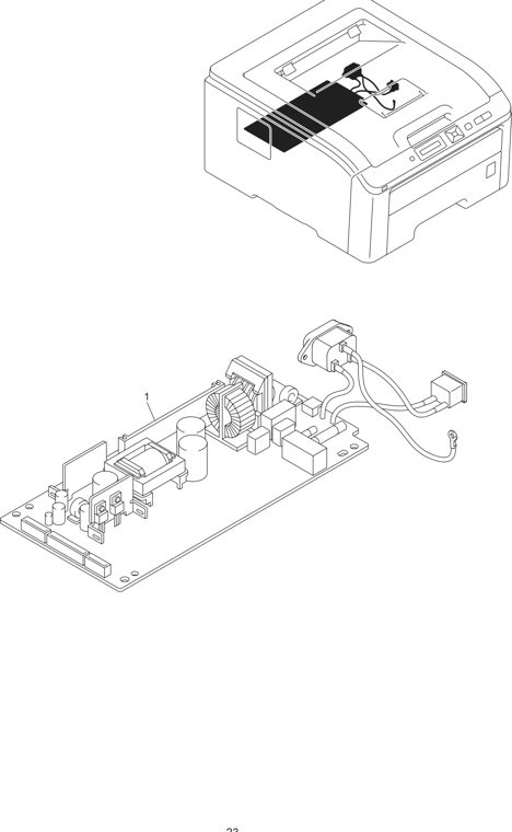 12. LVPS parts diagram - Brother HL-3040CN HL-3045CN HL-3070CW HL-3075CW Parts